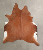 Solid Brown Cowhide Rug #A30420