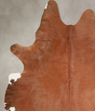 Solid Brown Cowhide Rug #A30420