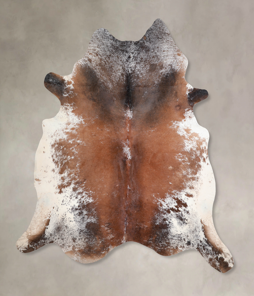 Salt and Pepper Brown Cowhide Rug #A30428