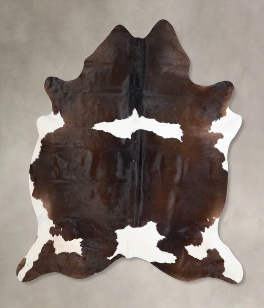 Chocolate and White Cowhide Rug #A30438