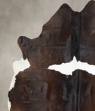 Chocolate and White Cowhide Rug #A30438