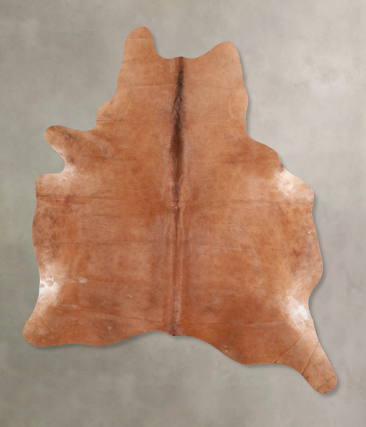 Solid Brown Cowhide Rug #A30442