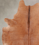 Solid Brown Cowhide Rug #A30442