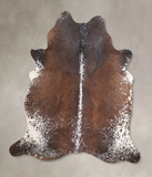 Salt and Pepper Brown Cowhide Rug #A30444