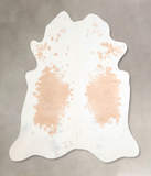 Beige and White Cowhide Rug #A30453