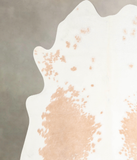 Beige and White Cowhide Rug #A30453