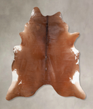 Solid Brown Cowhide Rug #A30456