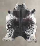 Salt and Pepper Black Cowhide Rug #A30461