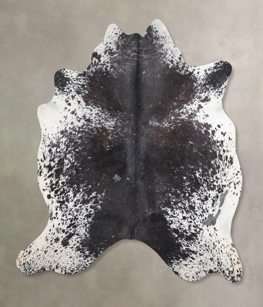 Salt and Pepper Black Cowhide Rug #A30461