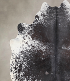 Salt and Pepper Black Cowhide Rug #A30461