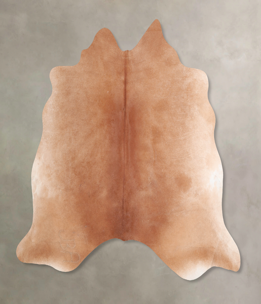 Solid Brown Cowhide Rug #A30465
