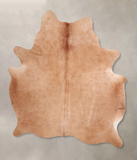 Solid Brown Cowhide Rug #A30494
