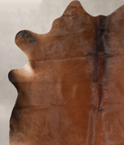 Solid Brown Cowhide Rug #A30523