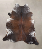 Salt and Pepper Brown Cowhide Rug #A30539