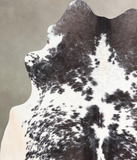 Salt and Pepper Black Cowhide Rug #A30564