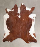 Brown and White Cowhide Rug #A30566