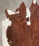 Brown and White Cowhide Rug #A30566