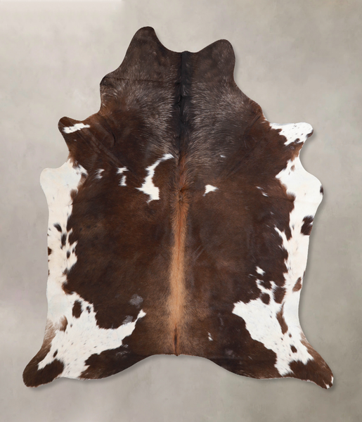 Chocolate and White Cowhide Rug #A30567