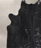 Salt and Pepper Black Cowhide Rug #A30585
