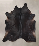Solid Black Cowhide Rug #A30587