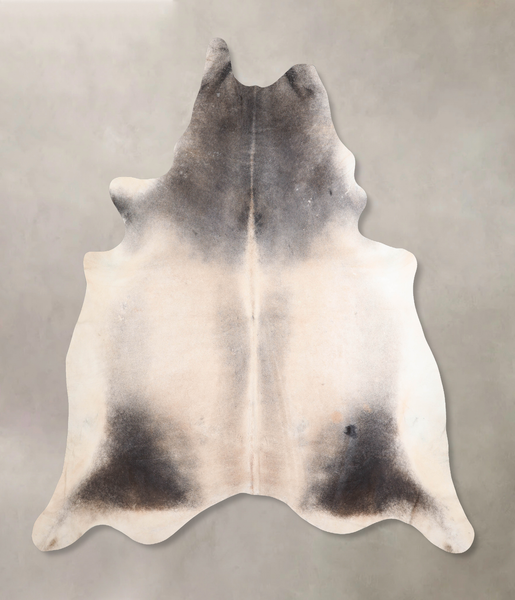 Grey with Beige Cowhide Rug #A30589