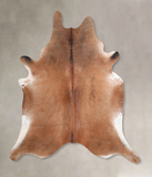 Solid Brown Cowhide Rug #A30608