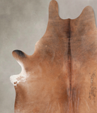 Solid Brown Cowhide Rug #A30608