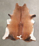 Chocolate and White Cowhide Rug #A30621