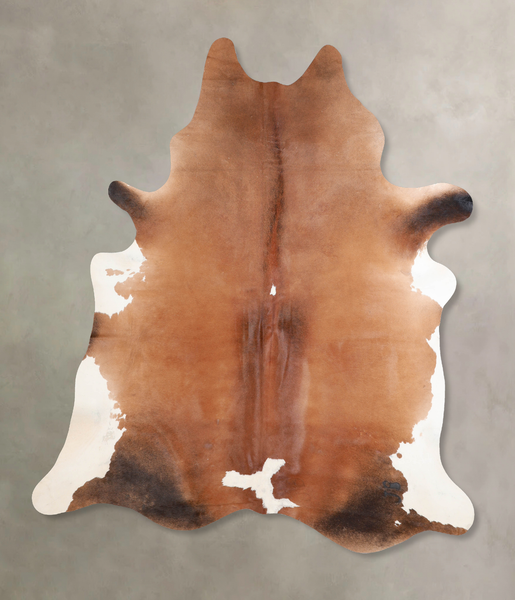 Chocolate and White Cowhide Rug #A30621