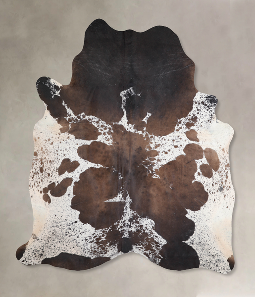 Chocolate and White Cowhide Rug #A30640