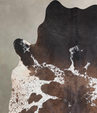 Chocolate and White Cowhide Rug #A30640