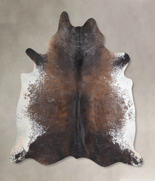 Salt and Pepper Brown Cowhide Rug #A30649