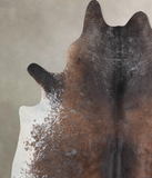 Salt and Pepper Brown Cowhide Rug #A30649