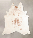 Beige and White Cowhide Rug #A30659
