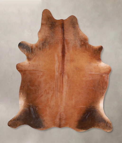 Solid Brown Cowhide Rug #A30693