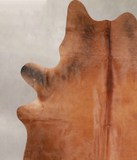 Solid Brown Cowhide Rug #A30693