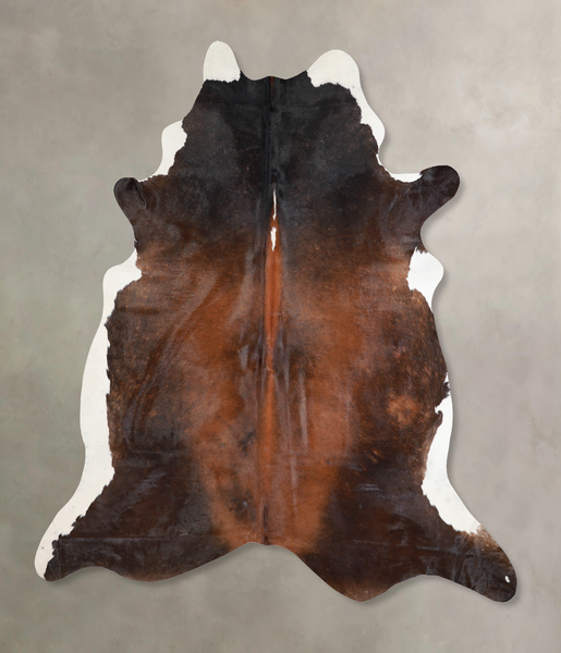 Chocolate and White Cowhide Rug #A30696