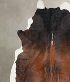 Chocolate and White Cowhide Rug #A30696