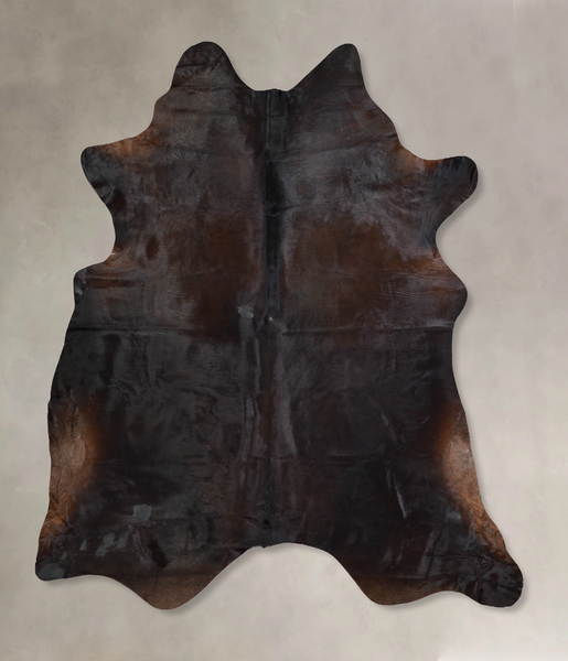 Solid Black Cowhide Rug #A30734