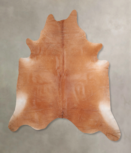 Solid Brown Cowhide Rug #A30765