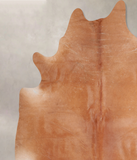 Solid Brown Cowhide Rug #A30765
