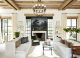 Grey with Beige Cowhide Rug #A30804
