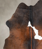 Chocolate and White Cowhide Rug #A30810