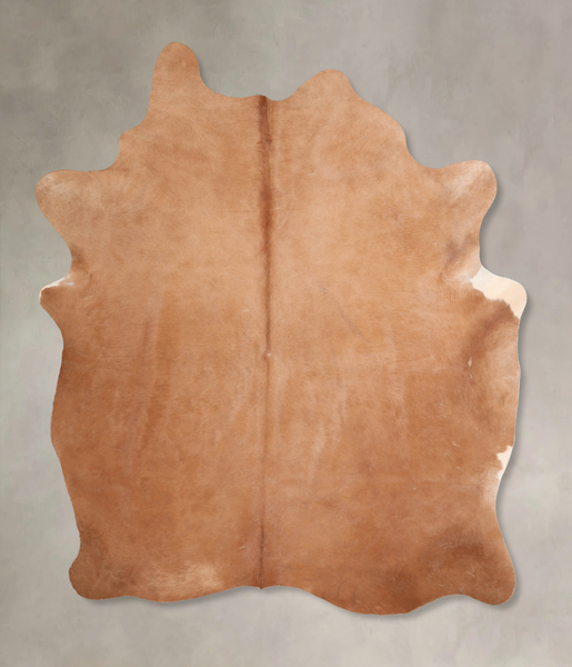 Solid Brown Cowhide Rug #A30814