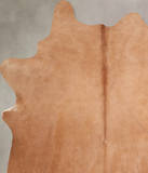 Solid Brown Cowhide Rug #A30814