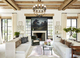 Grey with Beige Cowhide Rug #A30818