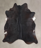 Solid Black Cowhide Rug #A30829