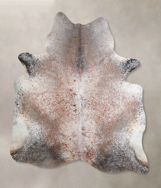Salt and Pepper Brown Cowhide Rug #A30843