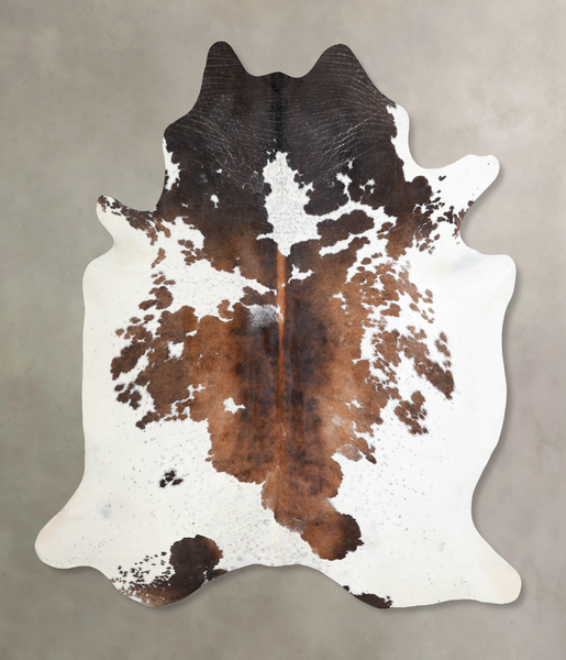 Chocolate and White Cowhide Rug #A30859