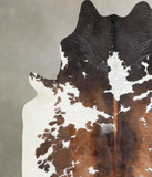Chocolate and White Cowhide Rug #A30859